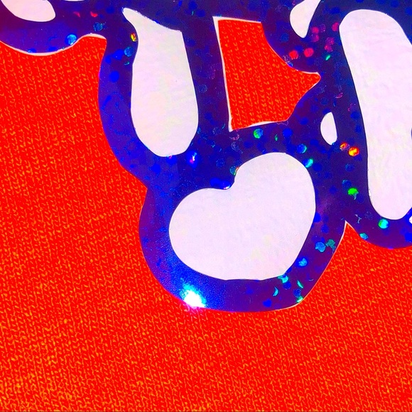 Whatever Bitch Mirrored Graffiti Quote Holographic Iridescent Vinyl Shirt - Picture 4 of 9